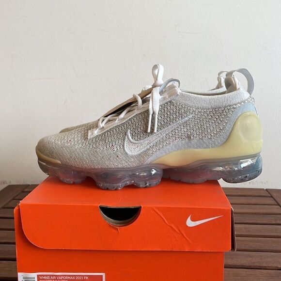 Nike Air VaporMax 2021 FK White Pure Platinum Women Size 9(DC4112-100) - Picture 9 of 14